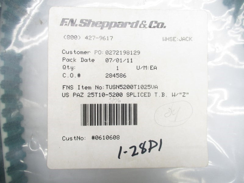 F.N.SHEPPARD TUSN200T1025VA NSMP