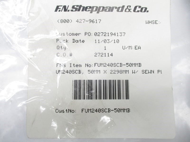 F.N.SHEPPARD FUM240SCB-50MMB NSMP
