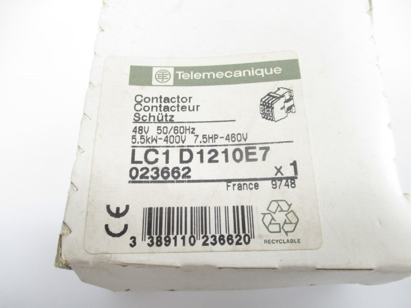 TELEMECANIQUE LC1D1210E7 48V 25A NSMP