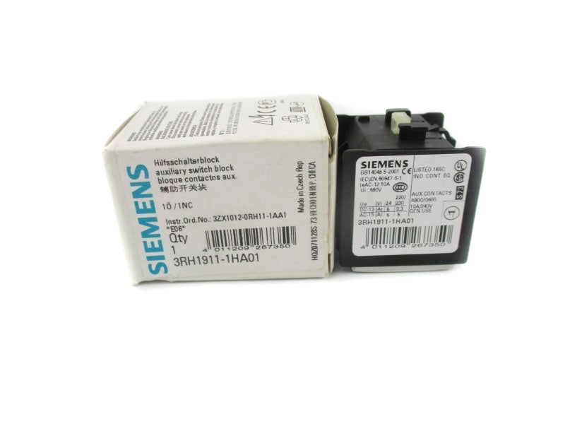 SIEMENS 3RH1911-1HA01 690V 10A NSMP