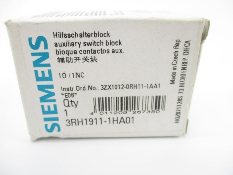 SIEMENS 3RH1911-1HA01 690V 10A NSMP