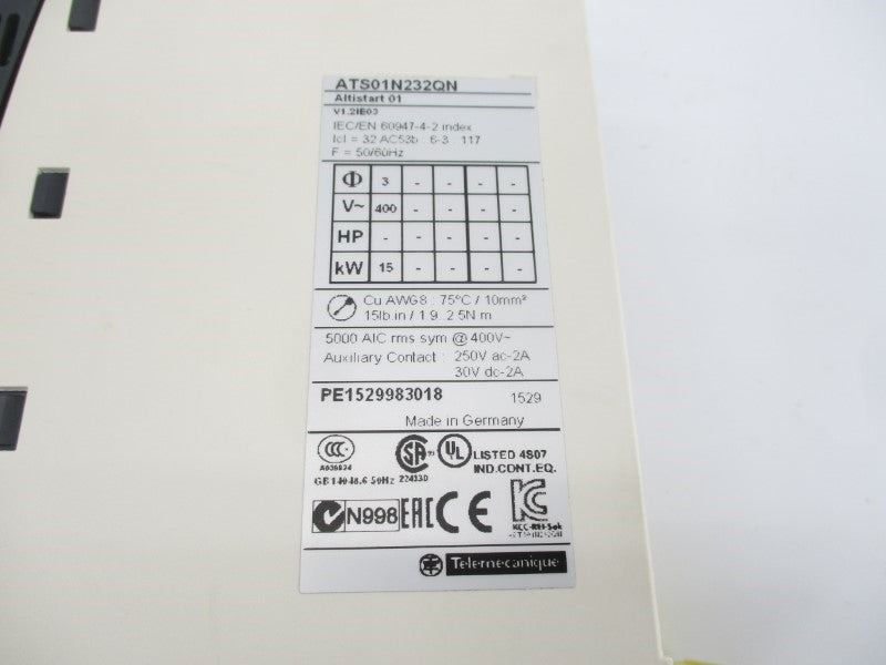 SCHNEIDER ELECTRIC ATS01N232QN 400V 2A NSNP