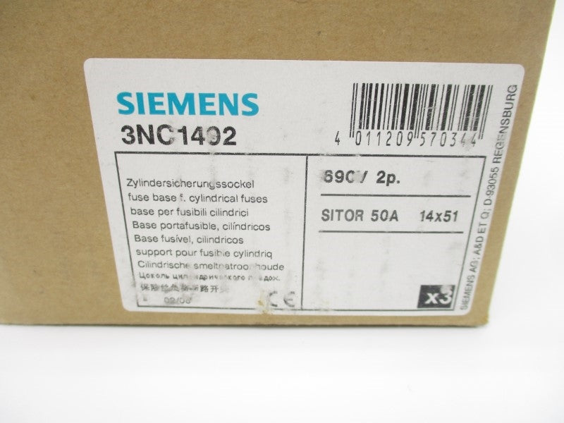 SIEMENS 3NC1492 690VAC 50A (PKG OF 3) NSMP