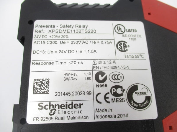 SCHNEIDER ELECTRIC XPSDME1132TS220 230VAC 1.5A UNMP