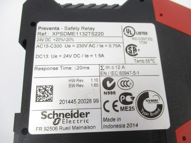 SCHNEIDER ELECTRIC XPSDME1132TS220 230VAC 1.5A UNMP