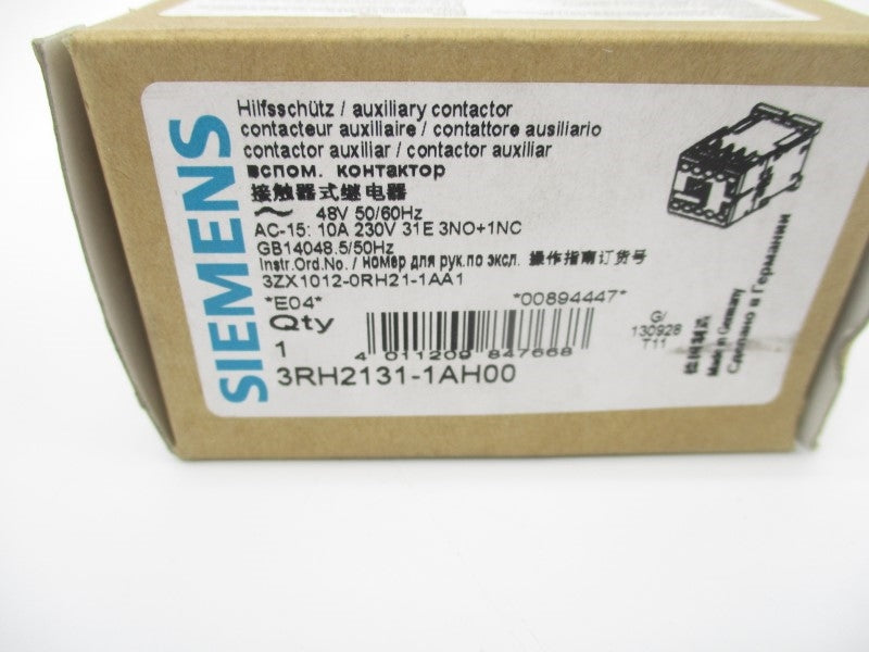 SIEMENS 3RH2131-1AH00 690V 10A NSMP