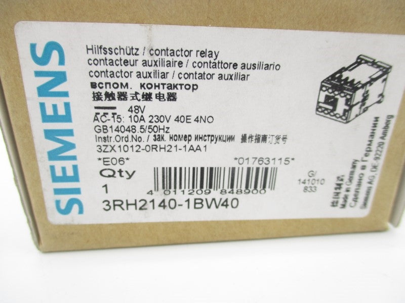 SIEMENS 3RH2140-1BW40 690V 10A NSMP