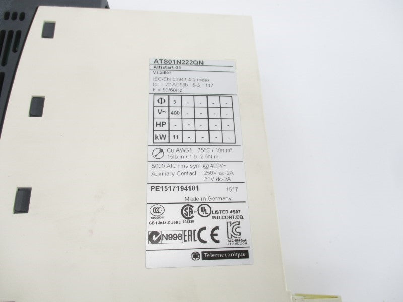SCHNEIDER ELECTRIC ATS01N222QN 250VAC 2A NSNP
