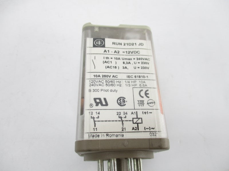 TELEMECANIQUE RUN21D21JD 12VDC 10A NSNP