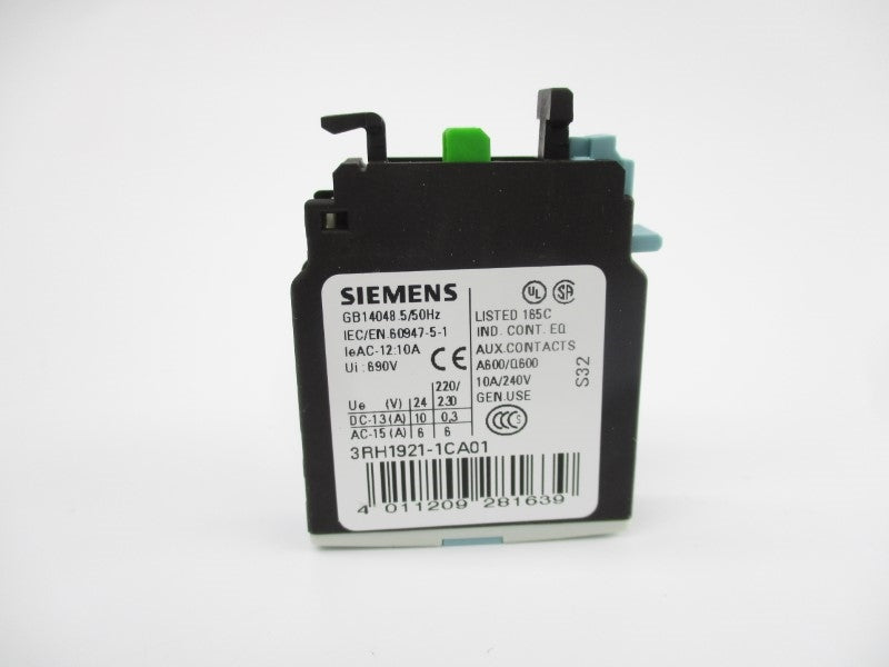 SIEMENS 3RH1921-1CA01 240V 10A NSMP