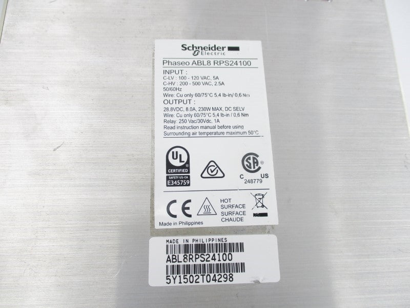 SCHNEIDER ELECTRIC ABL8RPS24100 200-500VAC 2.5A NSNP