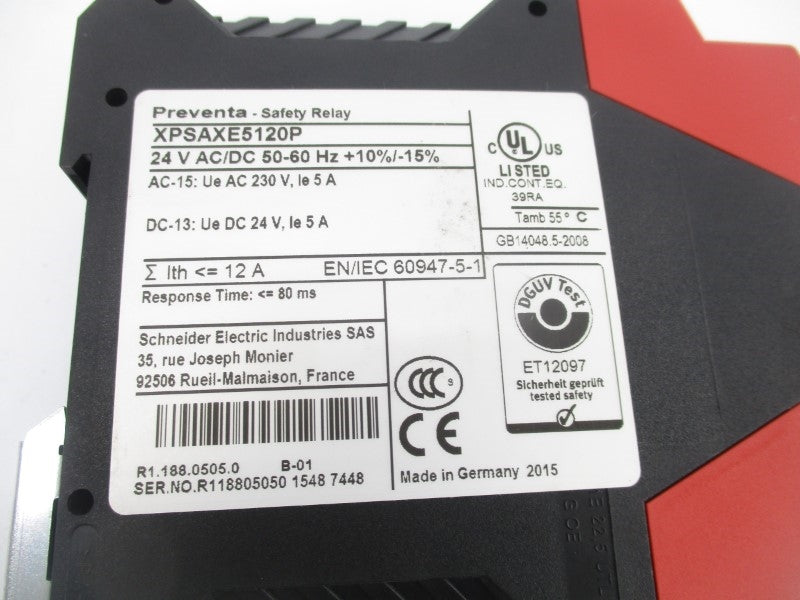SCHNEIDER ELECTRIC XPSAXE5120P 230VAC 12A NSNP