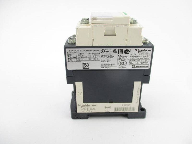 SCHNEIDER ELECTRIC LC1D096ND 60VDC 25A NSNP