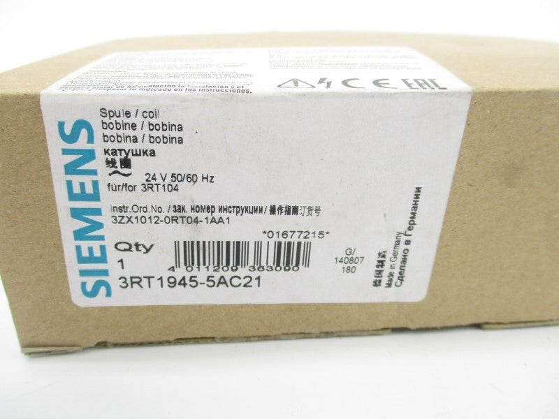SIEMENS 3RT1945-5AC21 24V NSMP