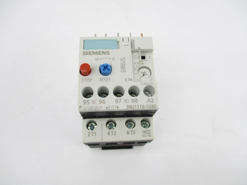 SIEMENS 3RU1116-1GB0 600VAC 4.5-6.3A NSMP