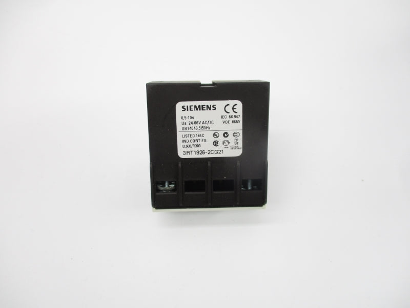 SIEMENS 3RT1926-2CG21 24-66VAC/DC 0.5-10S NSMP
