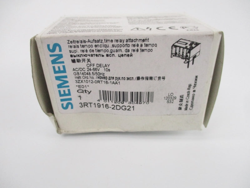 SIEMENS 3RT1916-2DG21 24-66VAC/DC 0.5-10S NSMP