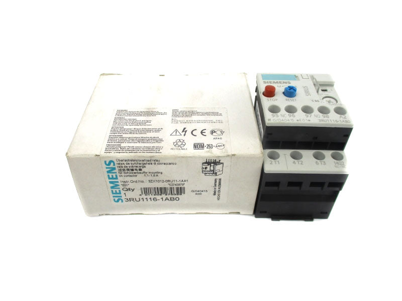 SIEMENS 3RU1116-1AB0 690V 1.1-1.6A NSMP