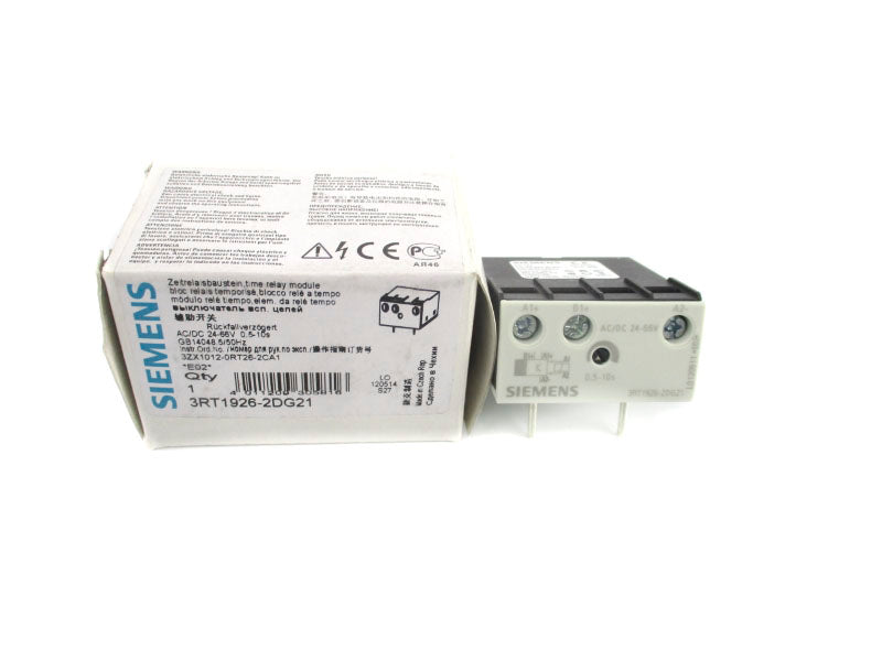 SIEMENS 3RT1926-2DG21 24-66VAC/DC 0.5-10S NSMP