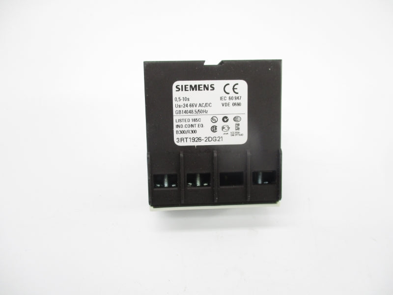 SIEMENS 3RT1926-2DG21 24-66VAC/DC 0.5-10S NSMP