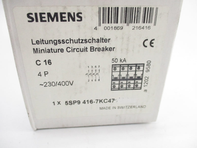 SIEMENS 5SP9416-7KCA47 230/400V 230-400V NSMP