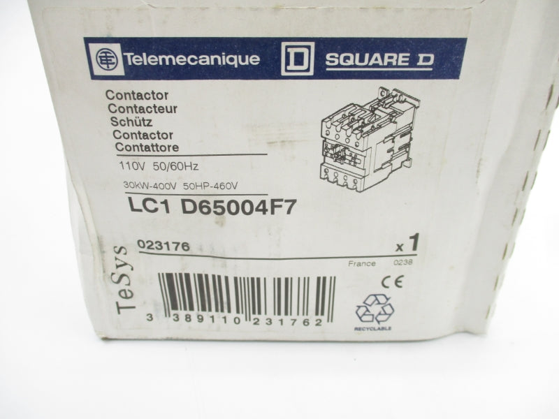 TELEMECANIQUE LC1D65004F7 110V 80A NSMP