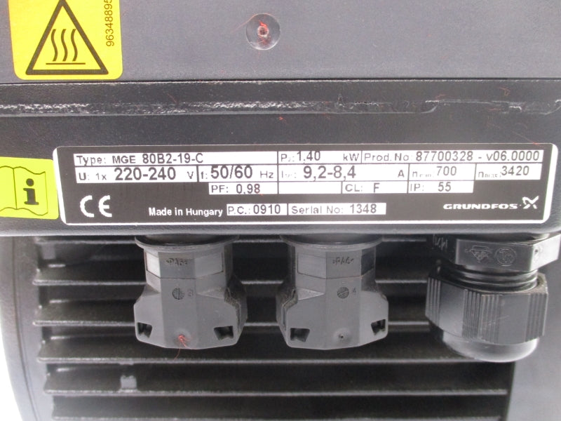 GRUNDFOS MGE80B2-19-C 220-240V UNMP