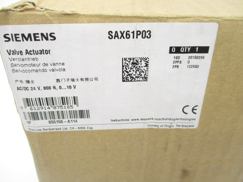 SIEMENS SAX61P03 24VAC/DC NSMP