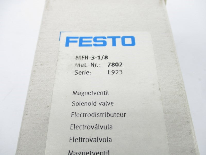 FESTO MFH-3-1/8 7802 SER. E923 21-120PSI NSMP