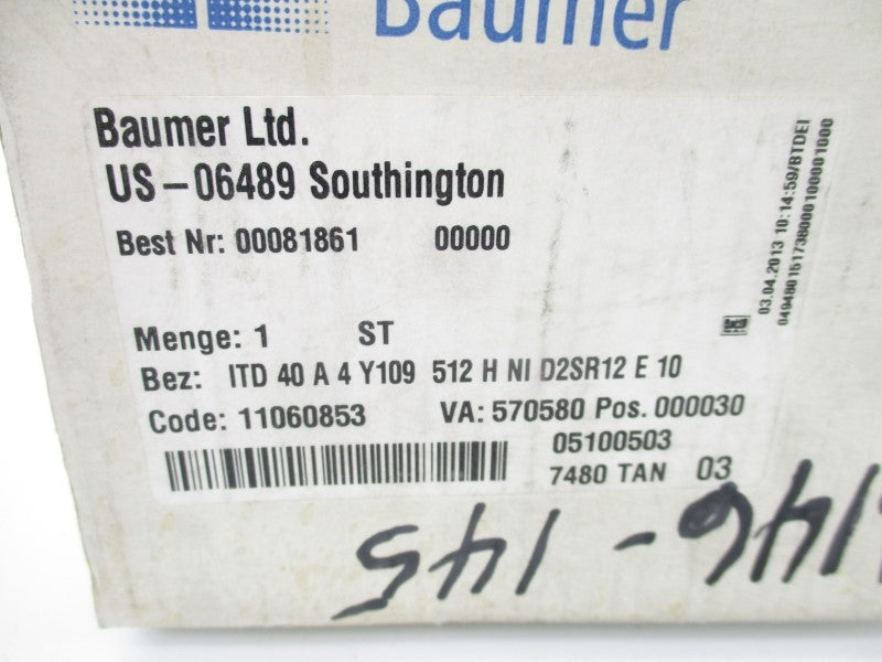 BAUMER ITD40A4Y109512HNID2SR12E10 18-30VDC NSMP