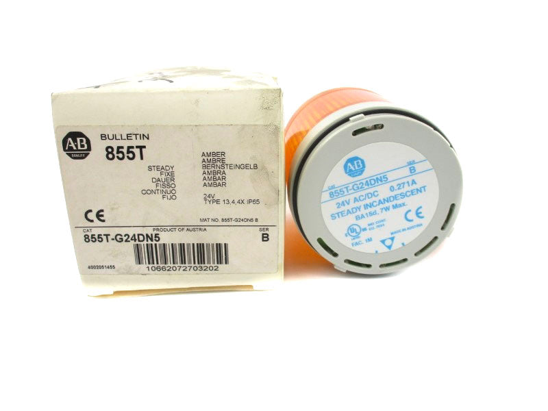 ALLEN BRADLEY 855T-G24DN5 SER. B 24VAC/DC 0.271A (WH) NSMP