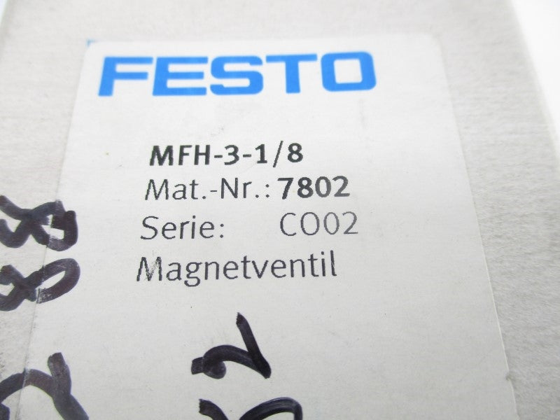 FESTO MFH-3-1/8 7802 SER. CO02 21-120PSI NSMP