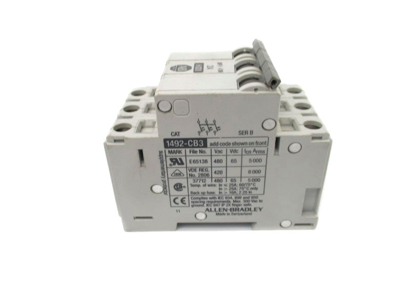 ALLEN BRADLEY 1492-CB3H020 SER. B 480VAC 2A NSNP