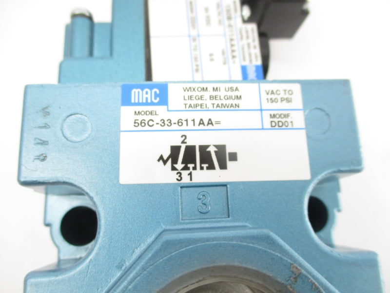 MAC 56C-33-611AA 24VDC 25-150PSI UNMP