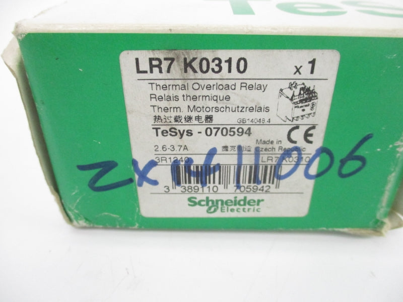 SCHNEIDER ELECTRIC LR7K0310 690V 2.6-3.7A NSNP