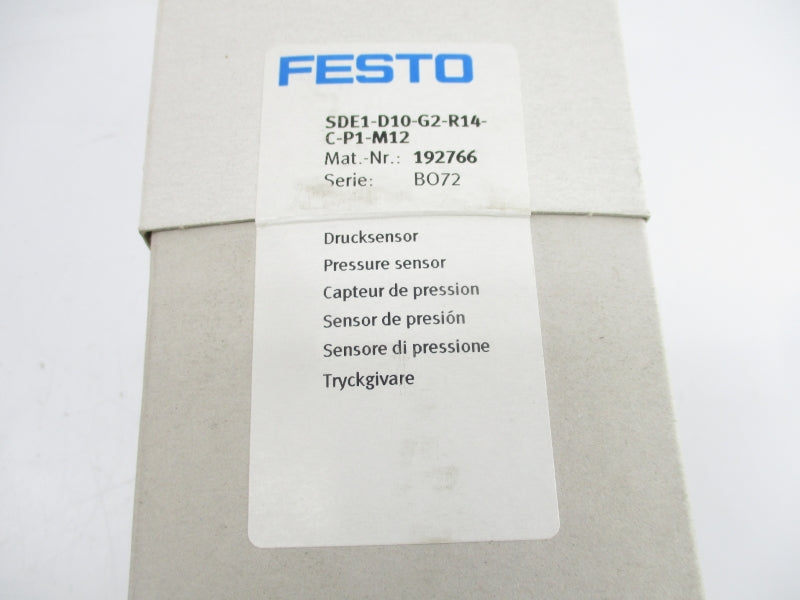 FESTO SDE1-D10-G2-R14-C-P1-M12 192766 SER. BO72 15-30VDC NSMP