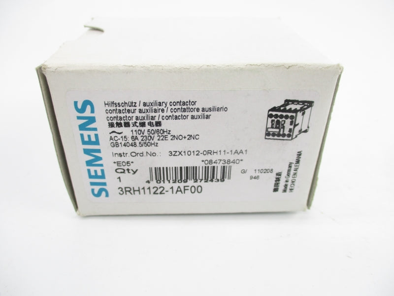 SIEMENS 3RH1122-1AF00 690V 10A NSMP