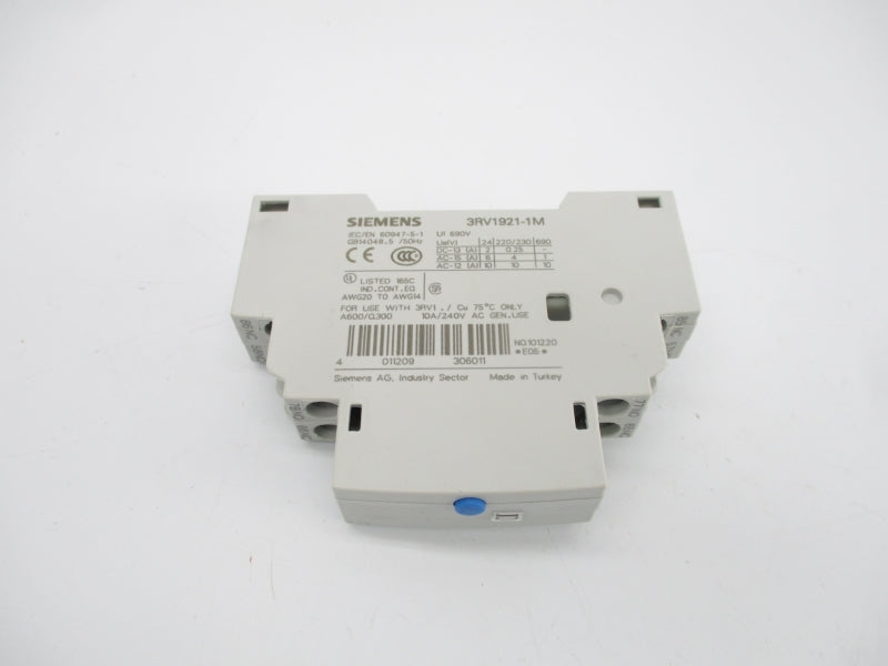 SIEMENS 3RV1921-1M 240VAC 10A NSMP
