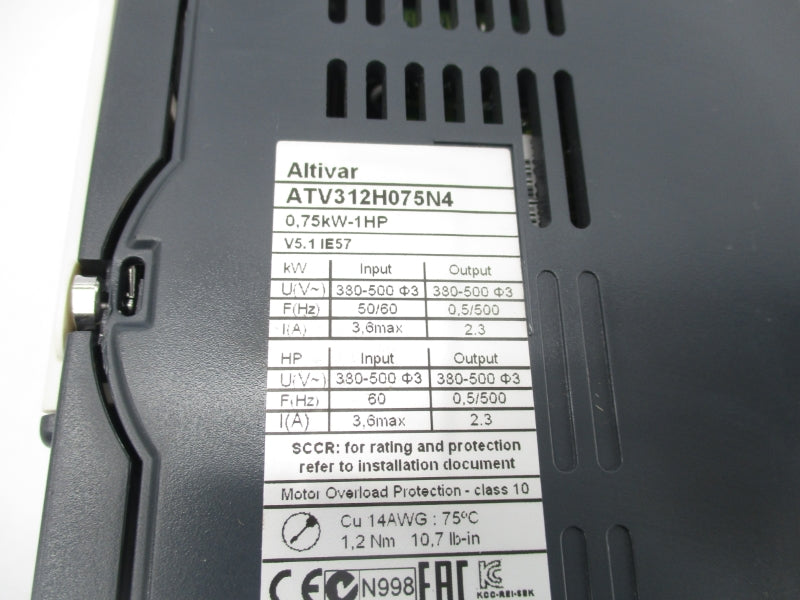 SCHNEIDER ELECTRIC ATV312H075N4 330-500V 3.6A NSNP