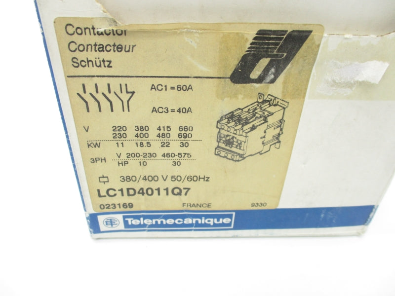TELEMECANIQUE LC1D4011Q7 380/400V 60A NSMP