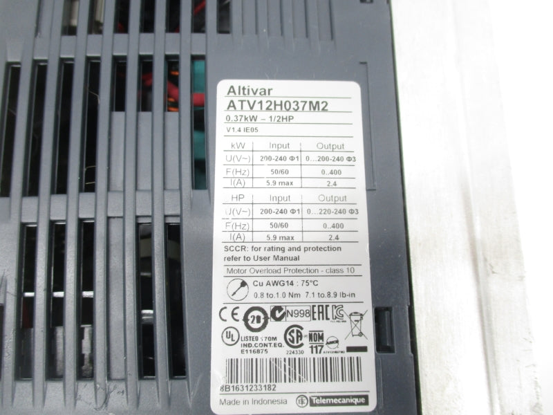 SCHNEIDER ELECTRIC ATV12H037M2 200-240V 5.9A UNMP