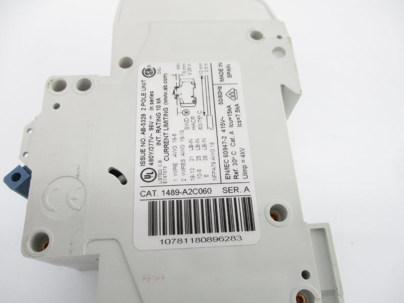 ALLEN BRADLEY 1489-A2C060 SER. A 277V 6A NSNP