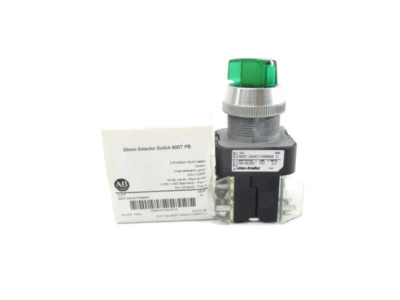 ALLEN BRADLEY 800T-24HG17KB6AX SER. U 24VAC/DC (WH) NSMP