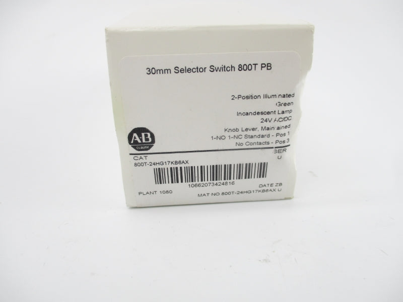 ALLEN BRADLEY 800T-24HG17KB6AX SER. U 24VAC/DC (WH) NSMP