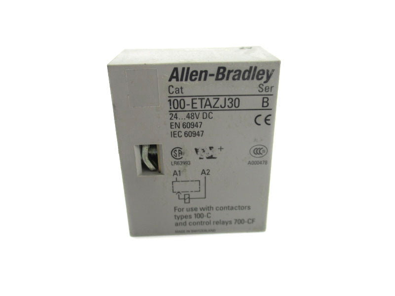 ALLEN BRADLEY 100-ETAZJ30 SER. B 24-48VDC 1-30S (AS PICTURED) NSNP