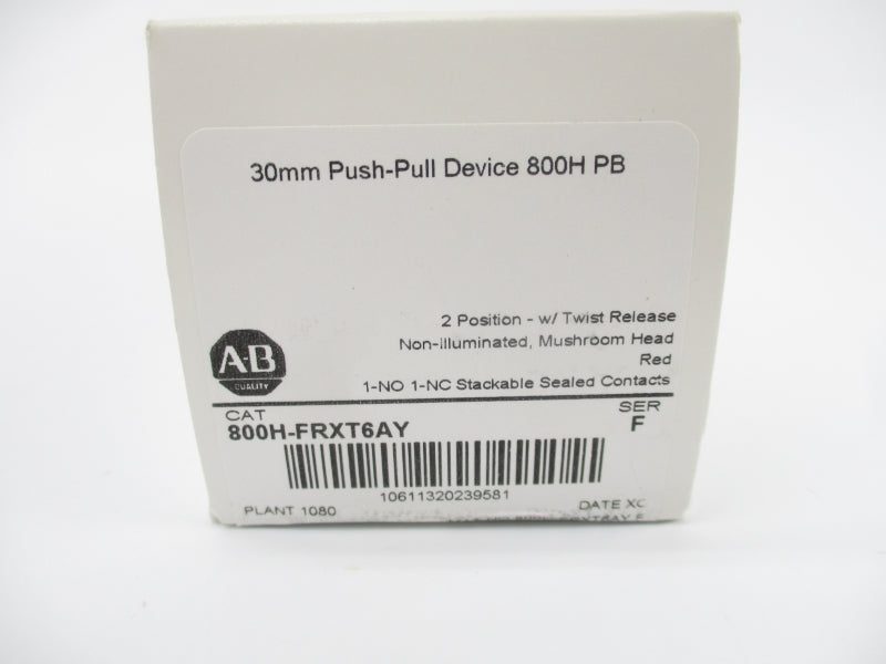 ALLEN BRADLEY 800H-FRXT6AY SER. F (WH) NSMP