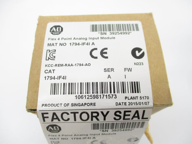 ALLEN BRADLEY 1794-IF4I SER. A 19.2-13.2VDC F/W I NSMP