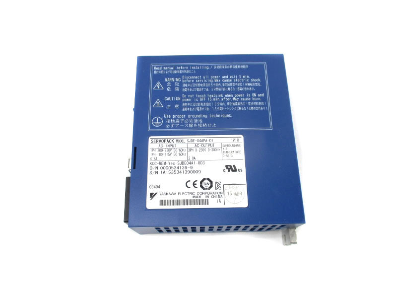 YASKAWA ELECTRIC SJDE-04APA-0Y 200-230V 4.8A NSNP