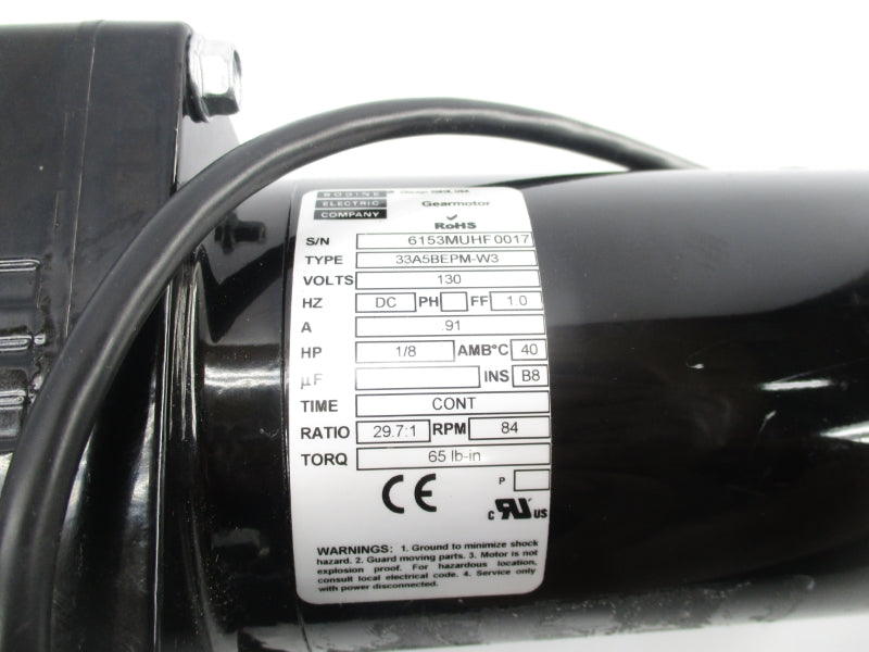 BODINE ELECTRIC 33A5BEPM-W3 130V .91A NSNP
