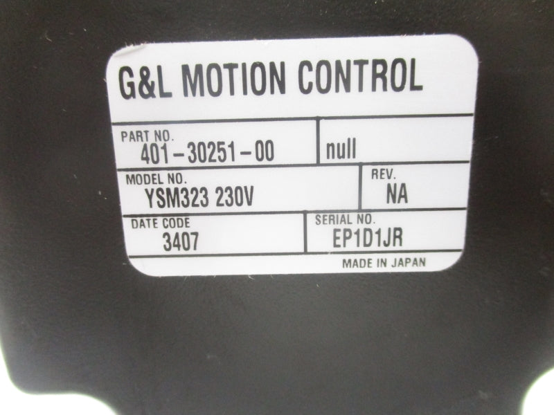 G&L MOTION CONTROL 401-30251-00 YSM323 230V NSNP